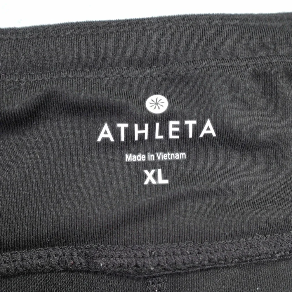 Athleta Leggings Womens XL Black Be Free Tight Reflective Running‎ Pockets